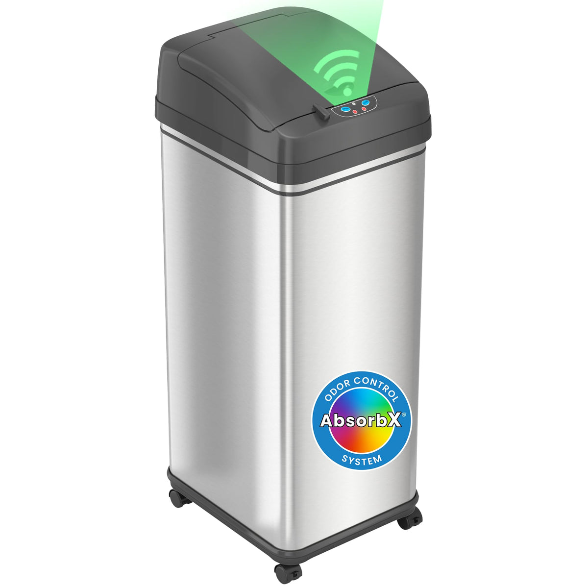 iTouchless face avant poubelle 13 gallons, design moderne et propre