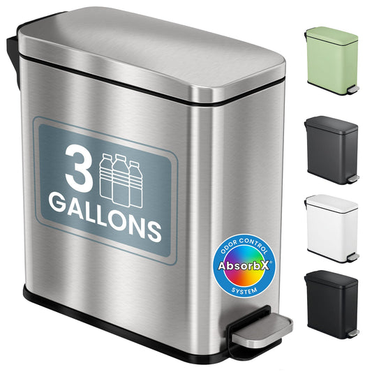 iTouchless face avant poubelle trois gallons, élégante et compacte