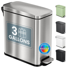 iTouchless face avant poubelle trois gallons, élégante et compacte