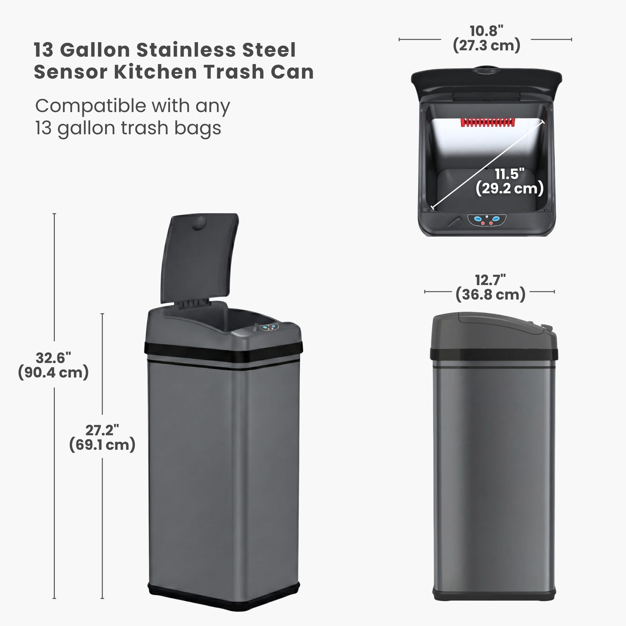 iTouchless finition gunmetal anti-empreintes pour cuisine élégante