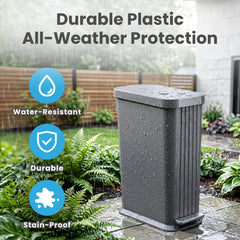 iTouchless intérieur 50 L illustrant grande capacité multi-animaux pratique