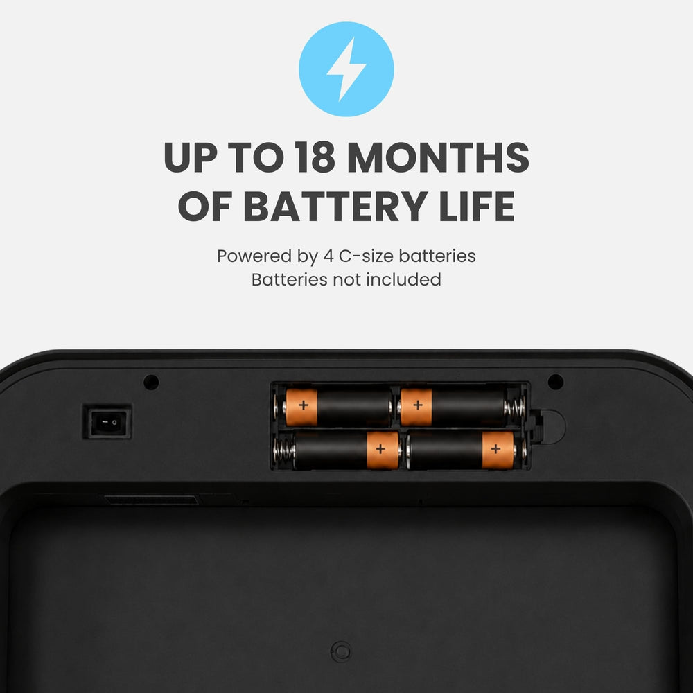 iTouchless Prime comparaison d'échelle montrant capacité 50 L pratique