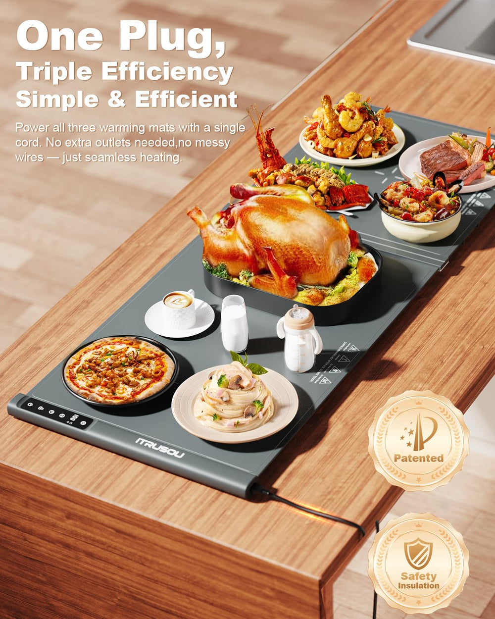 itrusou gros plan du silicone alimentaire durable facilitant nettoyage et tenue
