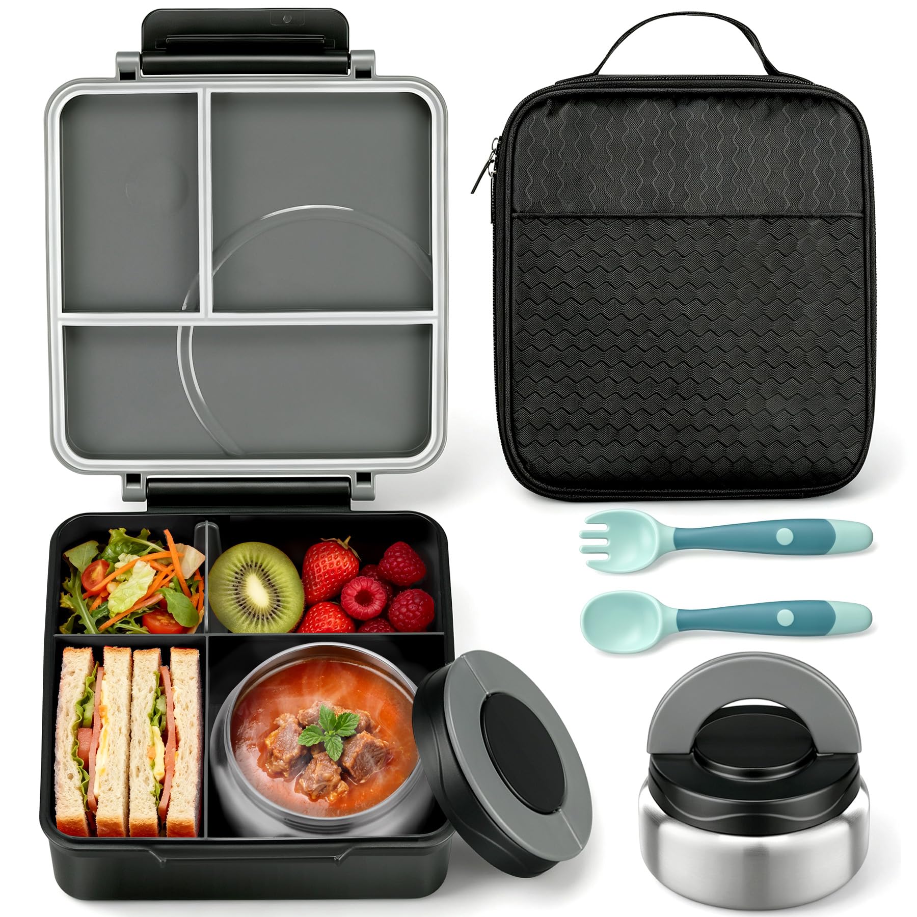 Itslife boîte bento ouverte montrant compartiments et organisation bénéfice rangement