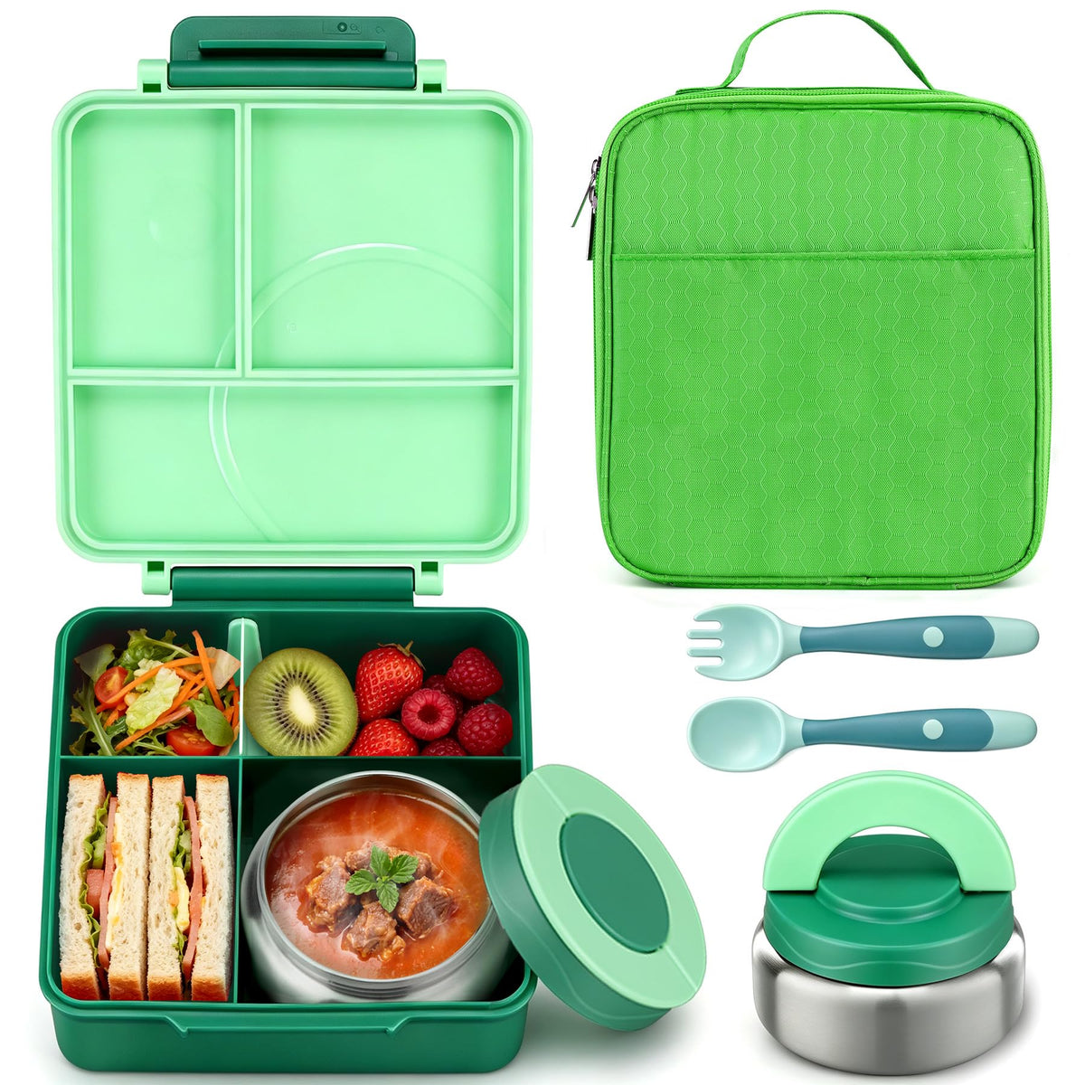 Itslife boîte bento face ouverte montrant compartiments et portionnage pratique