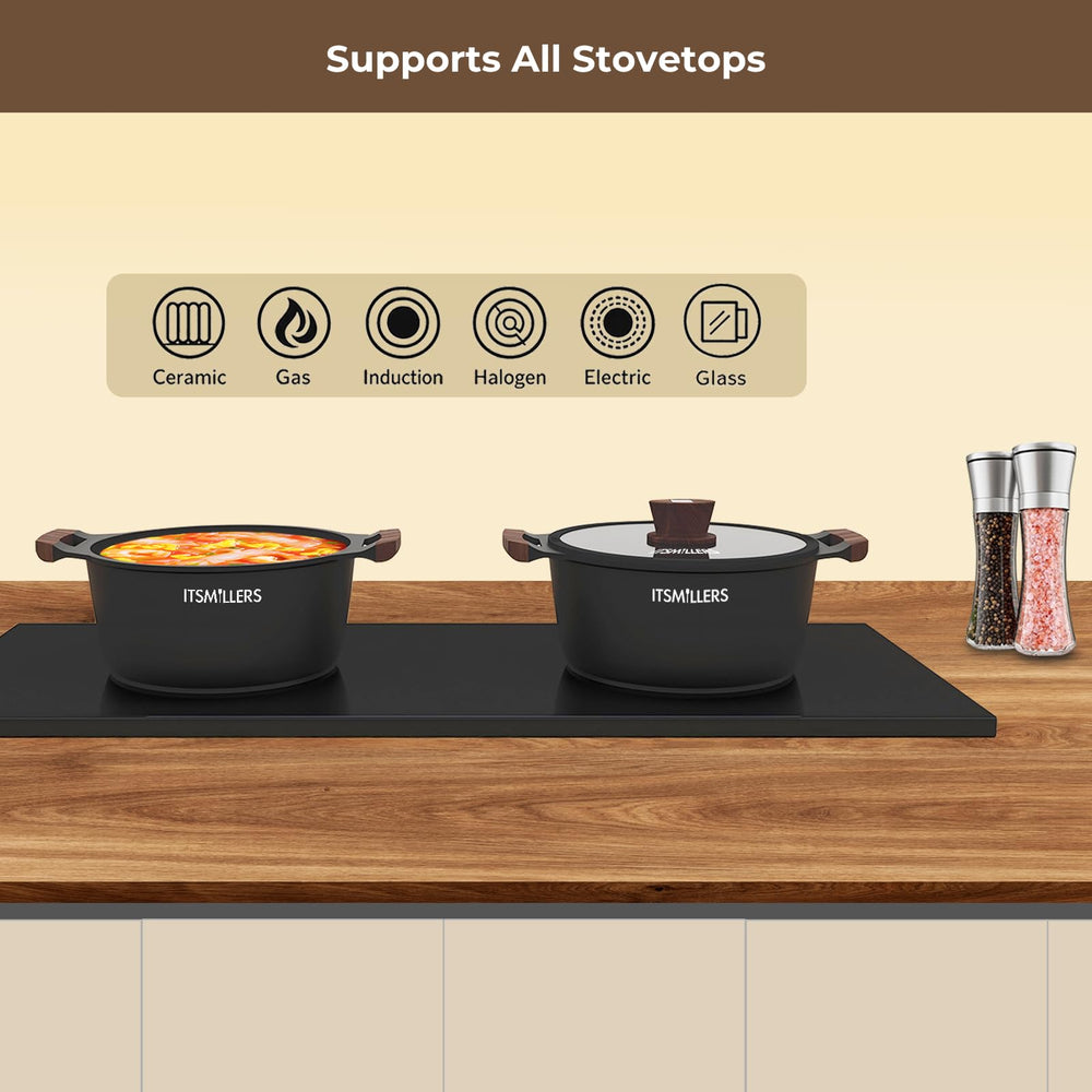 ITSMILLERS marmite sur plaque induction démontrant compatibilité universelle