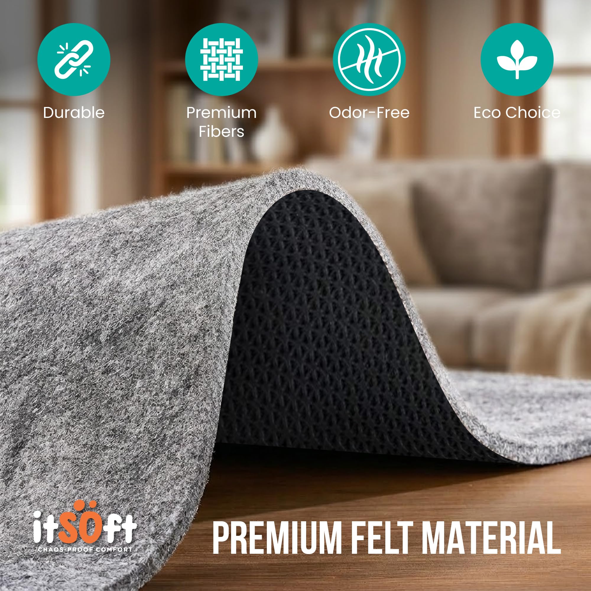 ITSOFT personne coupant le dessous pour adapter la forme, installation simple