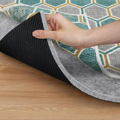 ITSOFT face avant du dessous de tapis montrant emballage et dimensions, protection visible