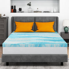 IULULU surmatelas face avant Twin montrant un accueil moelleux