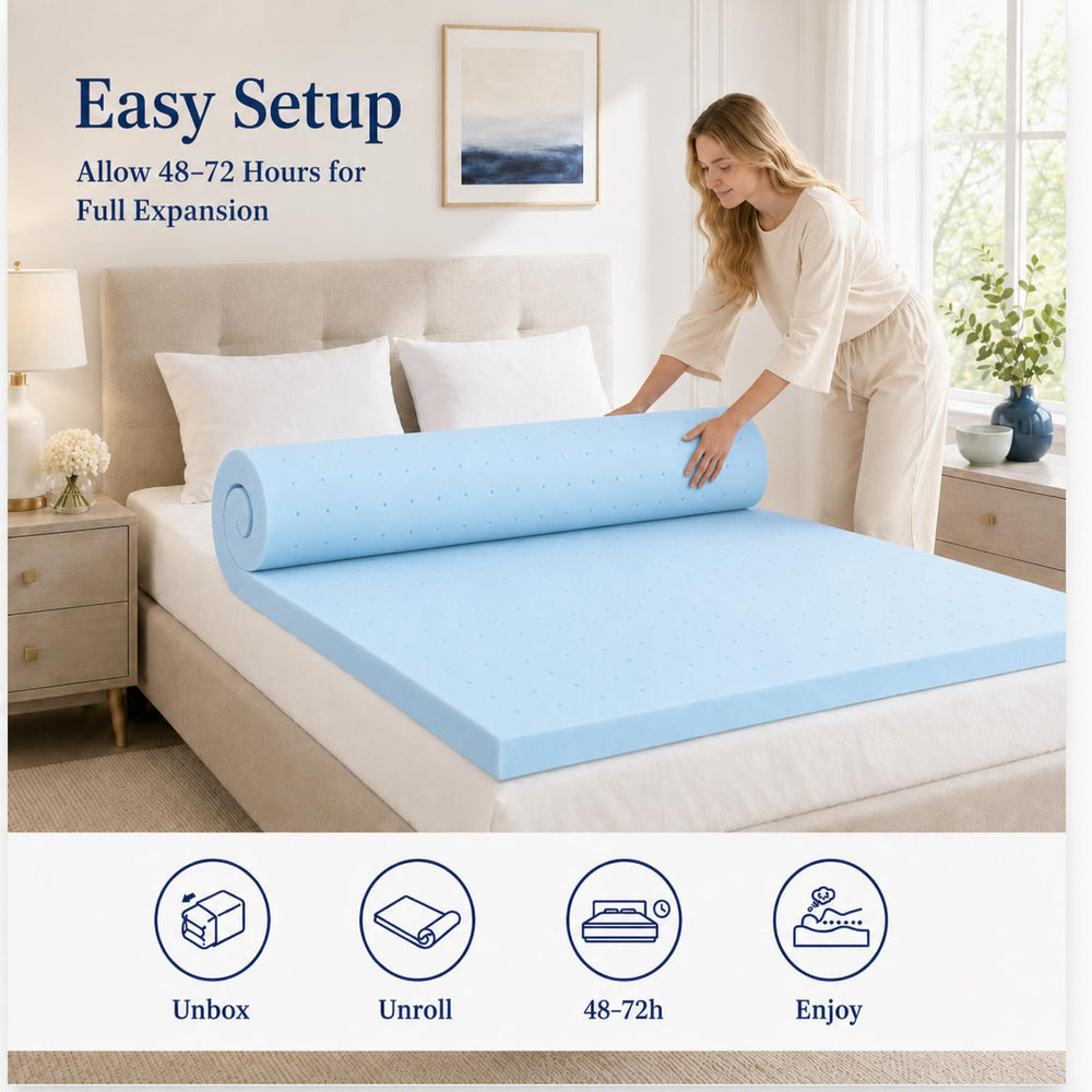 IULULU surmatelas posé sur lit en dortoir pour confort immédiat