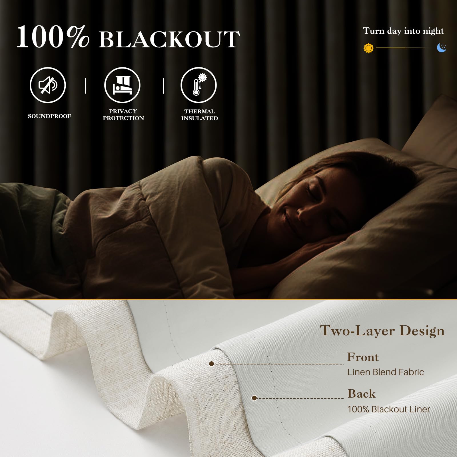 IVAPUPU gros plan sur texture lin et polyester recyclé offrant aspect naturel durable