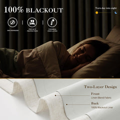 IVAPUPU gros plan sur texture lin et polyester recyclé offrant aspect naturel durable