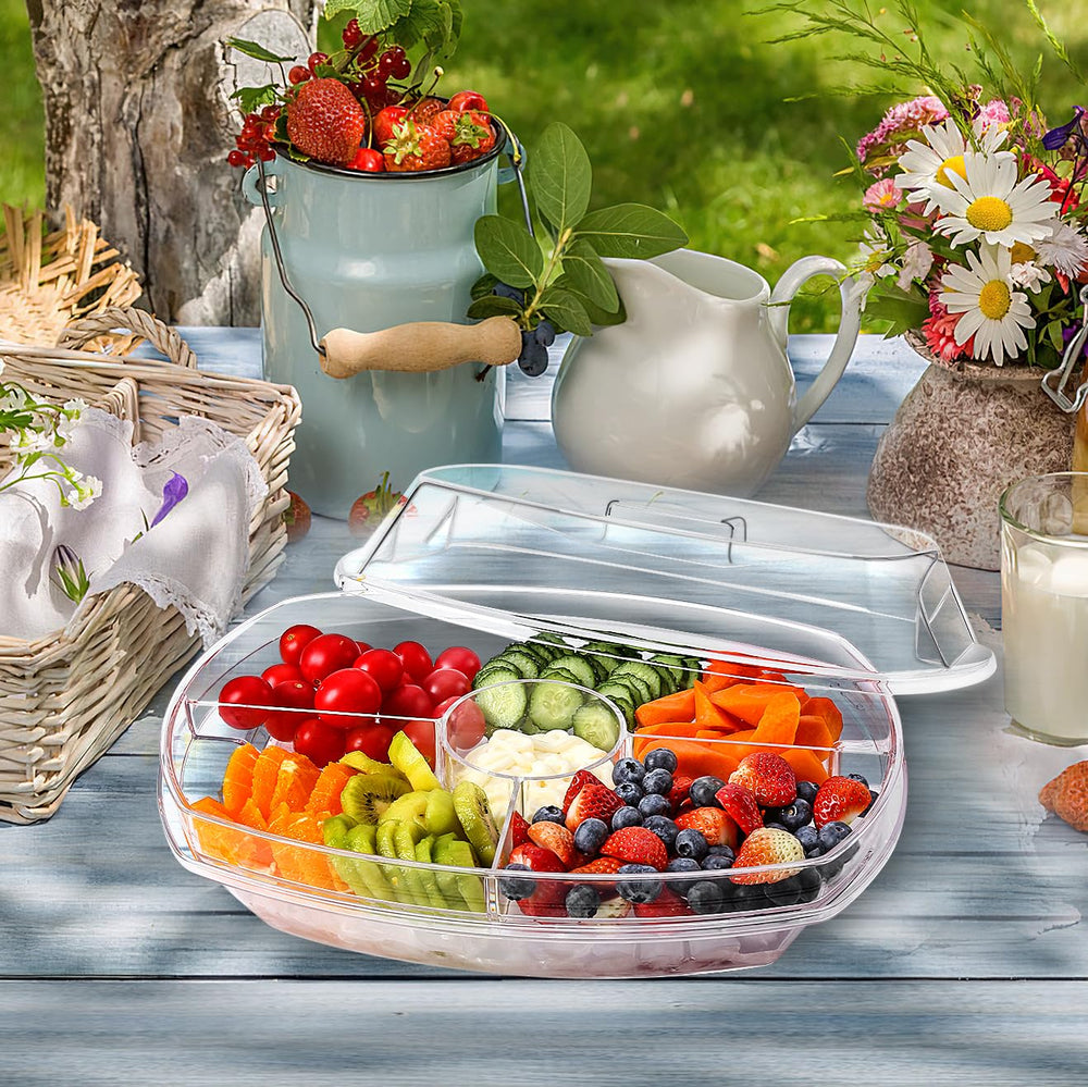 IVYHOME plateau en extérieur sur nappe, idéal pour pique-nique