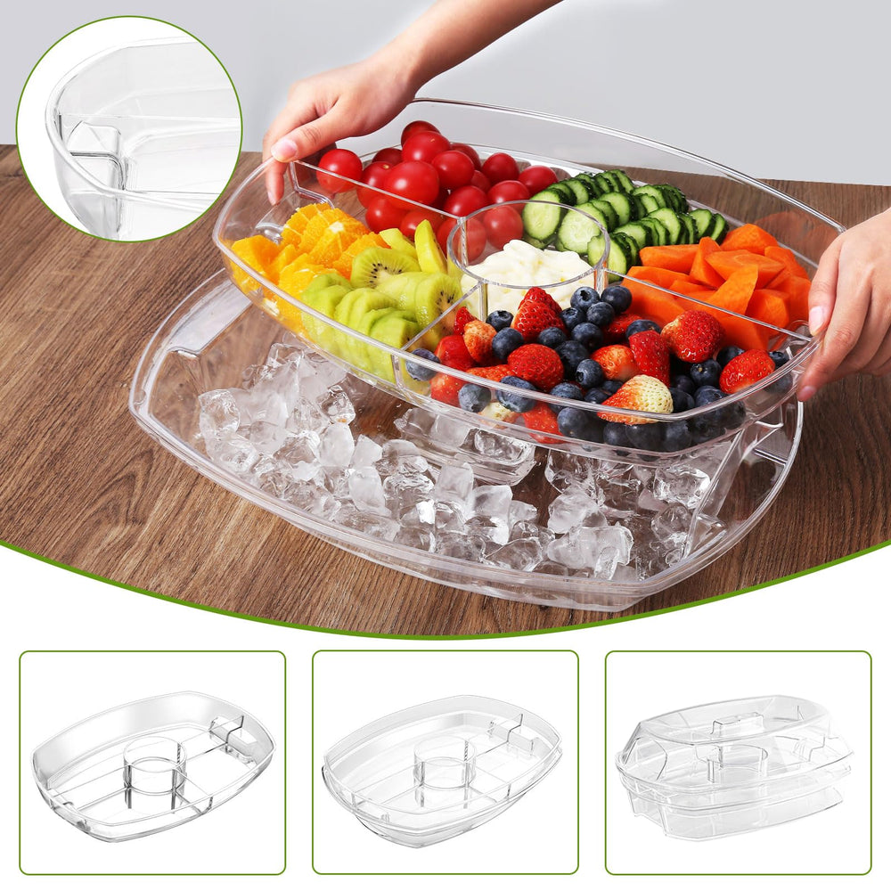IVYHOME plateau en usage avec crevettes gardant fraîcheur