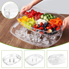 IVYHOME plateau en usage avec crevettes gardant fraîcheur