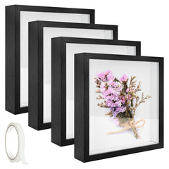 IWOLOMI vue avant du cadre shadow box noir mettant en valeur souvenir