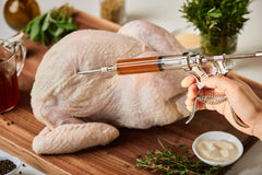 J&B Goods aiguille 6 pouces grand trou, permet injecter marinades à morceaux