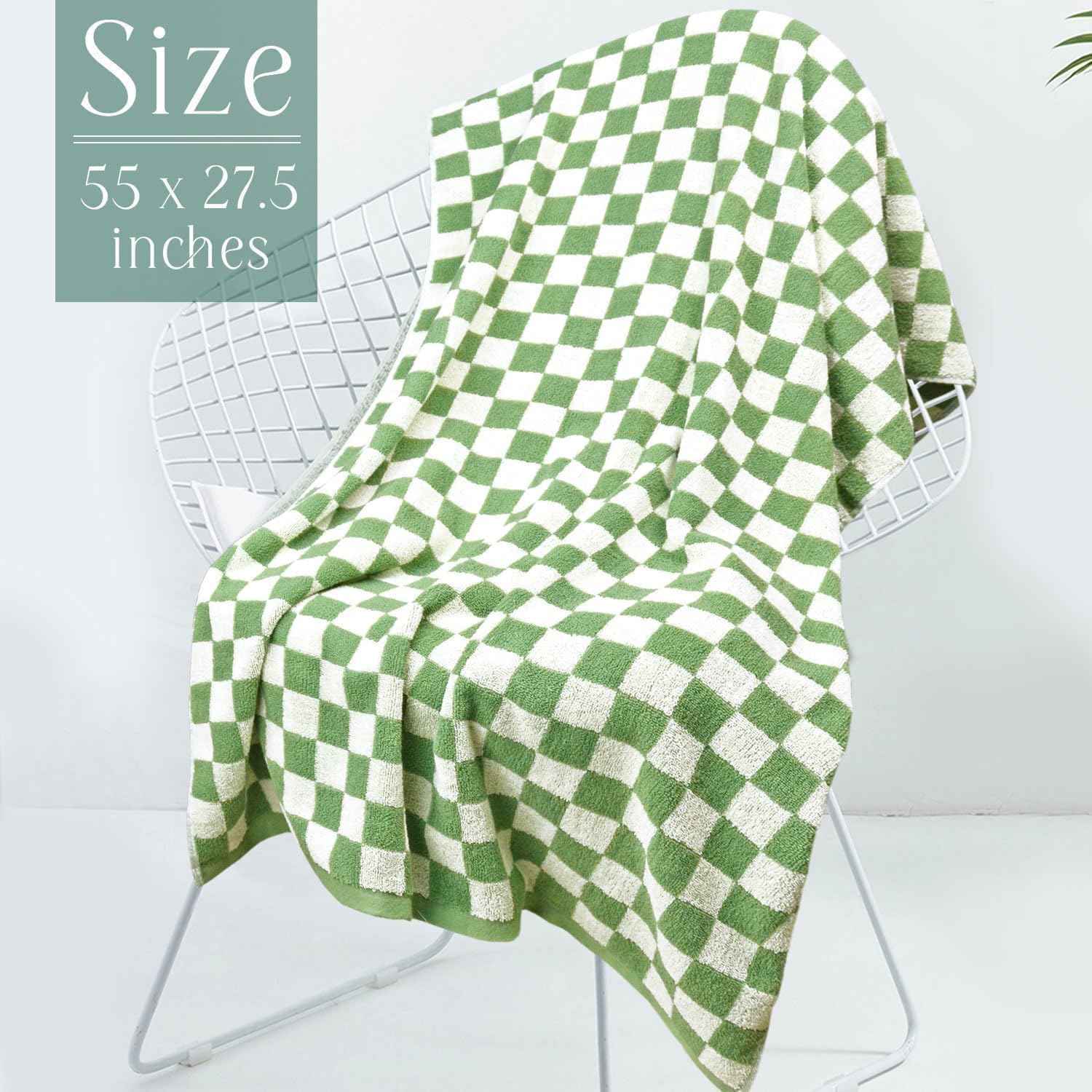 Jacquotha serviette avec objet pour échelle — dimensions 55 x 27,5 pouces
