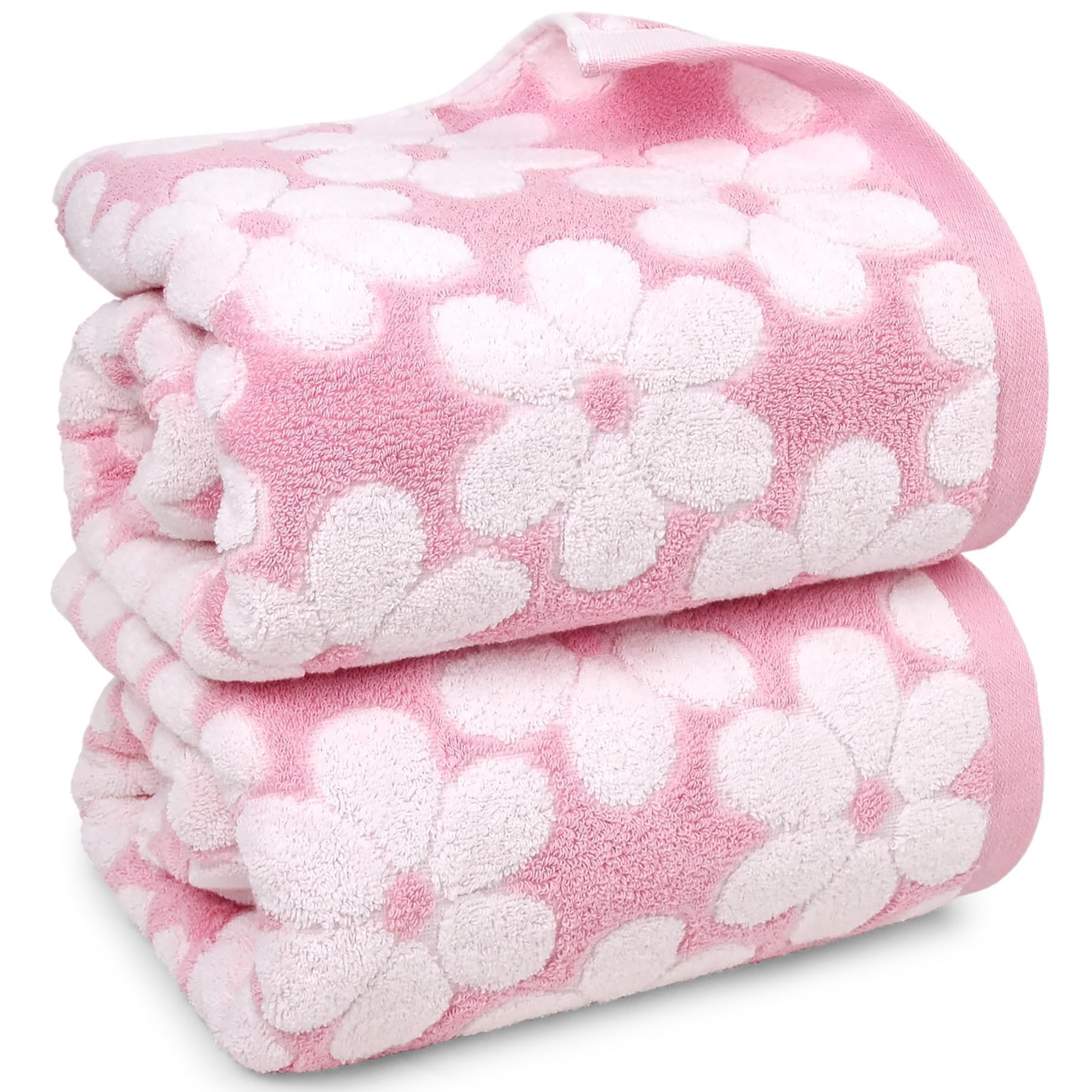 Jacquotha serviette face visible rose pour décoration et absorption