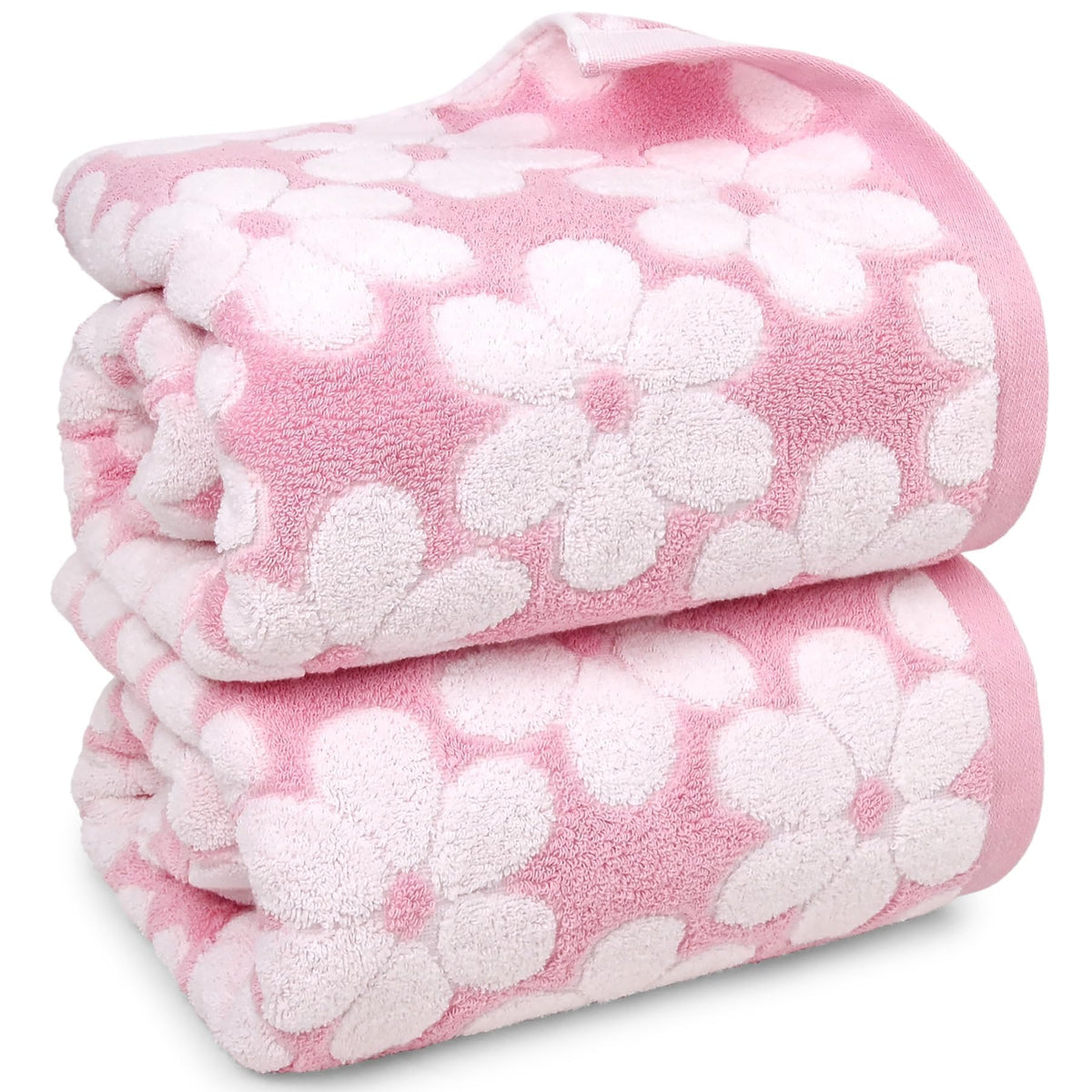Jacquotha serviette face visible rose pour décoration et absorption