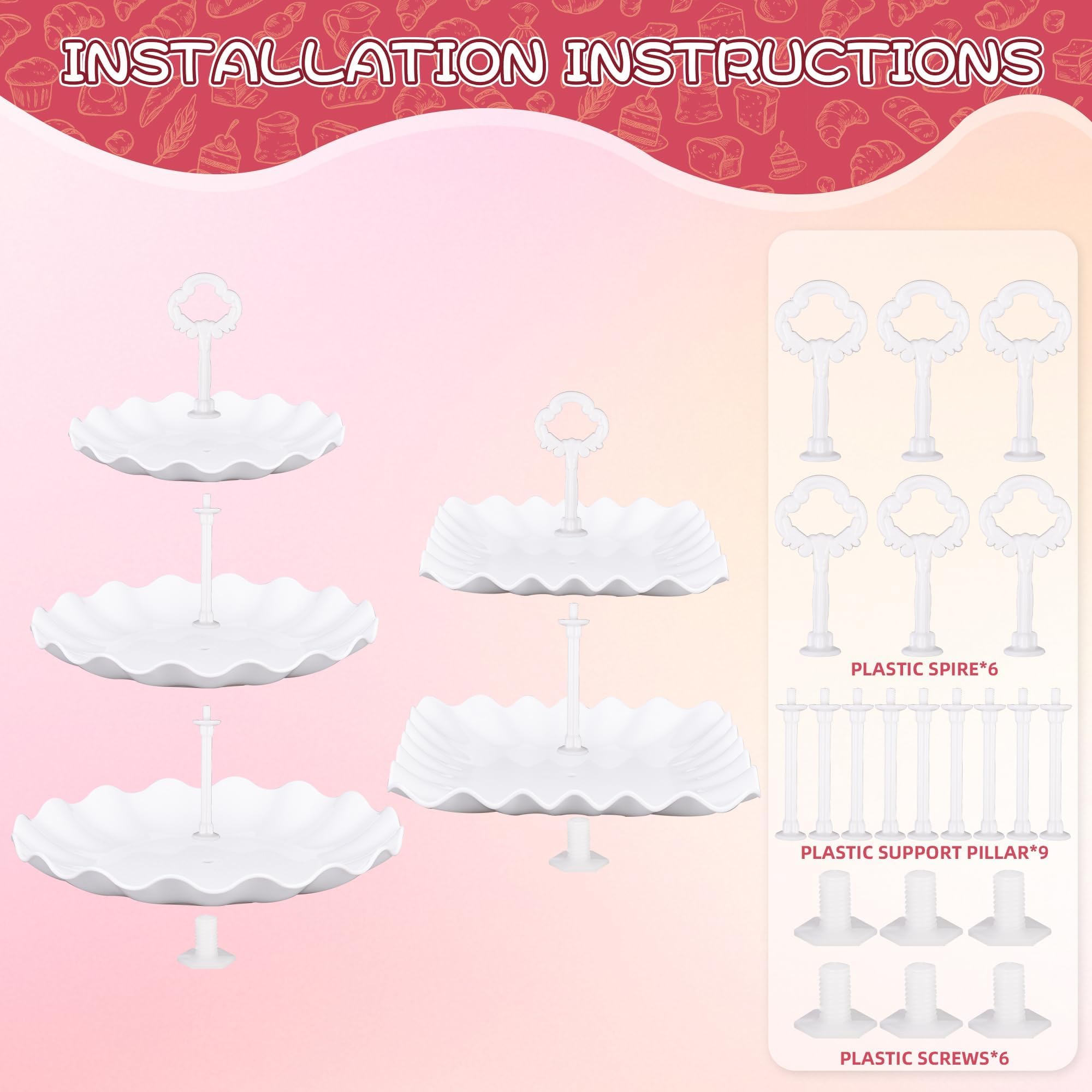 Jaevorite support cupcake en utilisation présentant cupcakes et gain esthetique