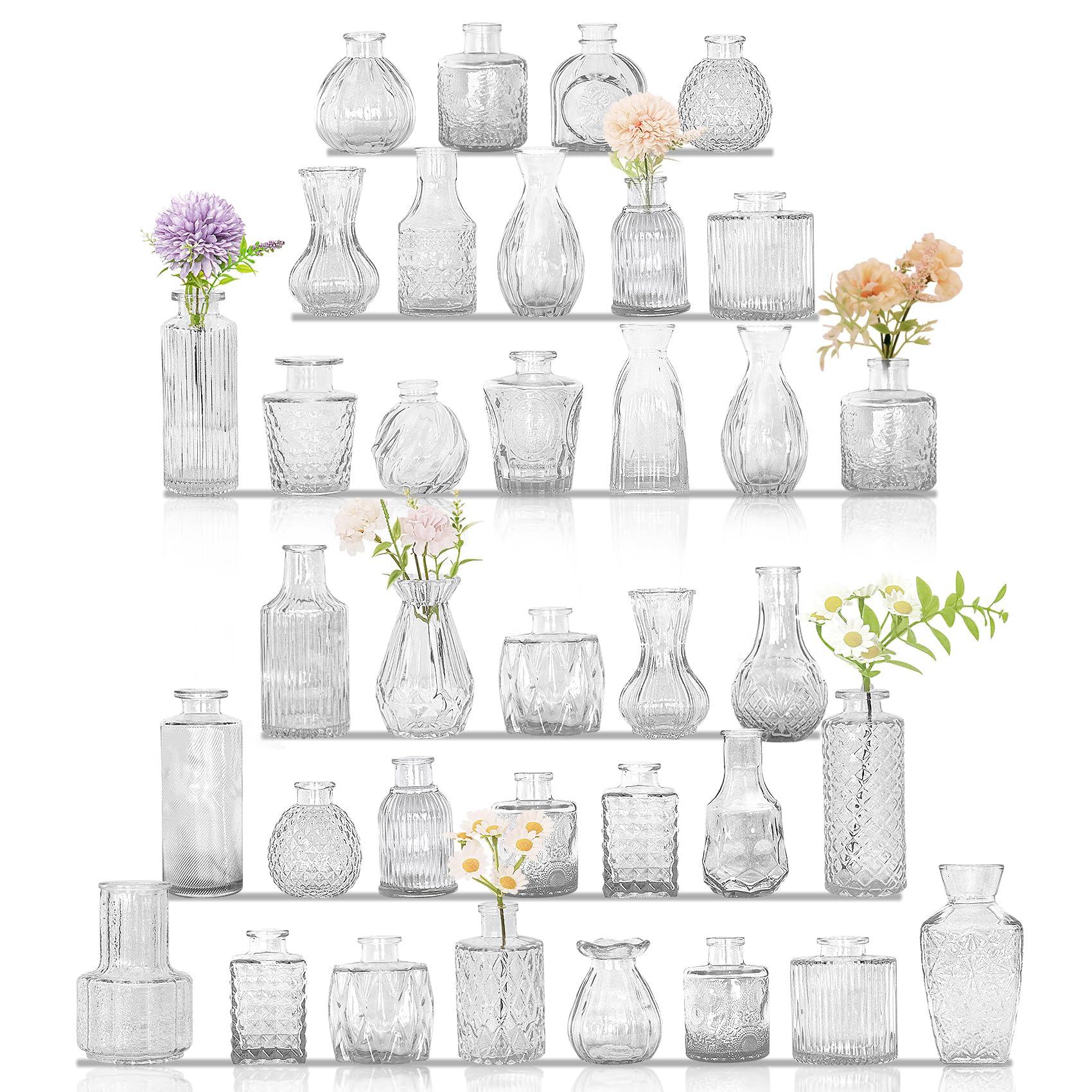 JALANCY face avant du coffret montrant 36 vases, idée décoration