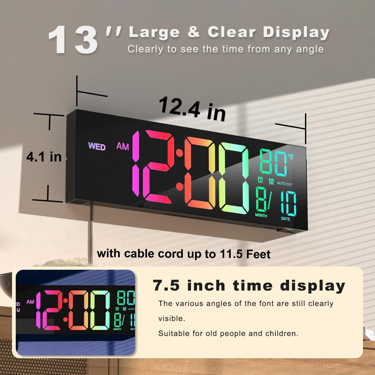 JALL gros plan sur LED et chiffres pour lecture claire et rapide