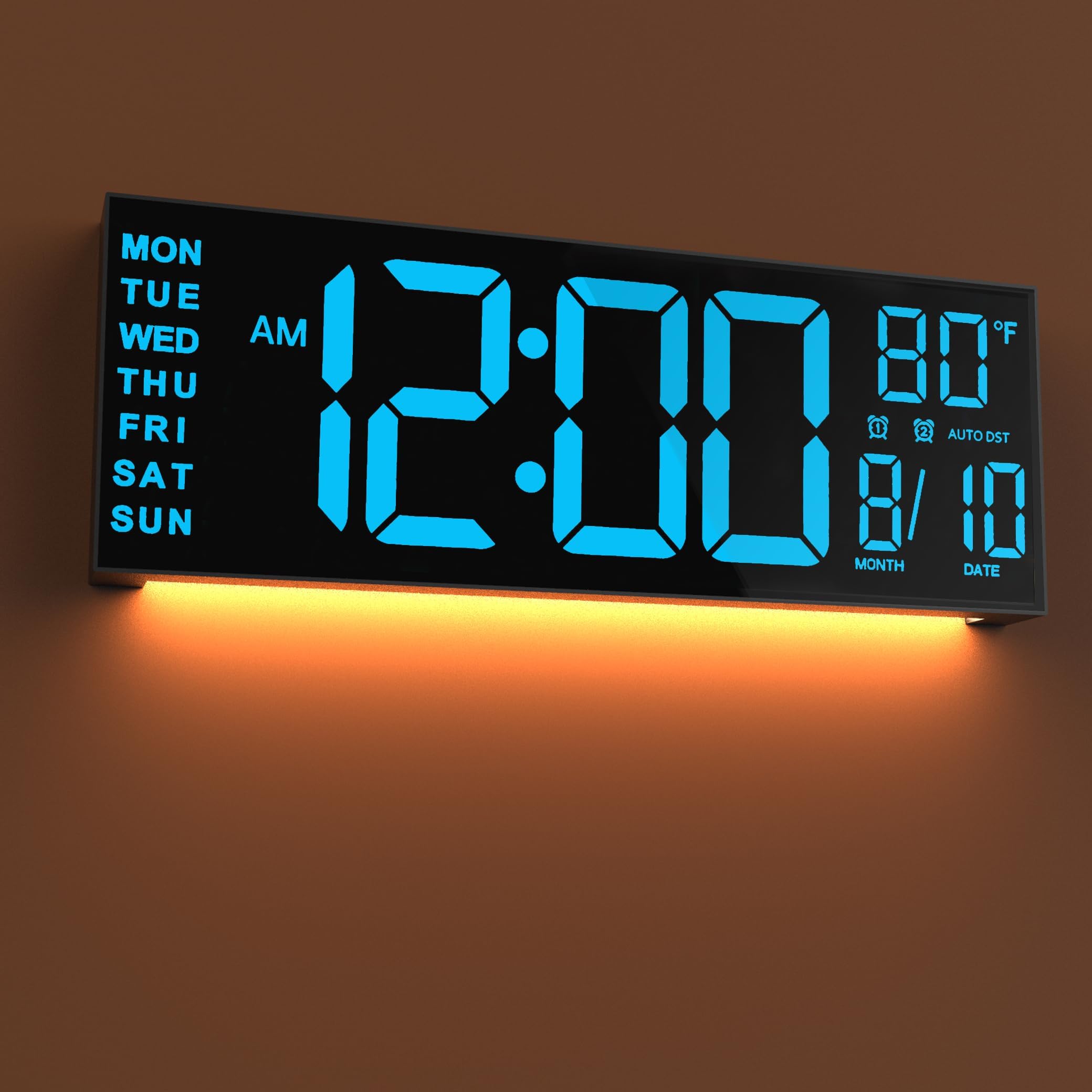 JALL horloge face avant grand écran LED lisible à distance