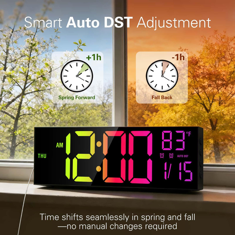 JALL horloge profil câble adaptateur inclus, branchement fiable