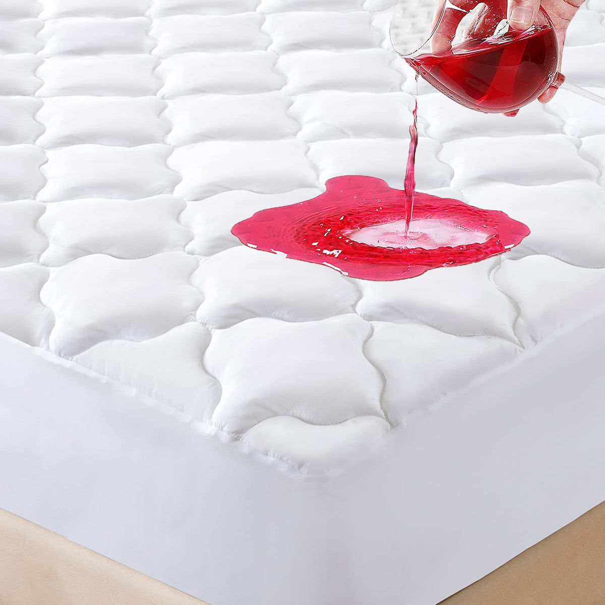 JamRest vue avant du protège-matelas Twin XL, confort doux et protection