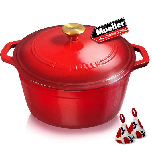 JANSKA Mueller cocotte avant avec finition émaillée pour cuisson uniforme