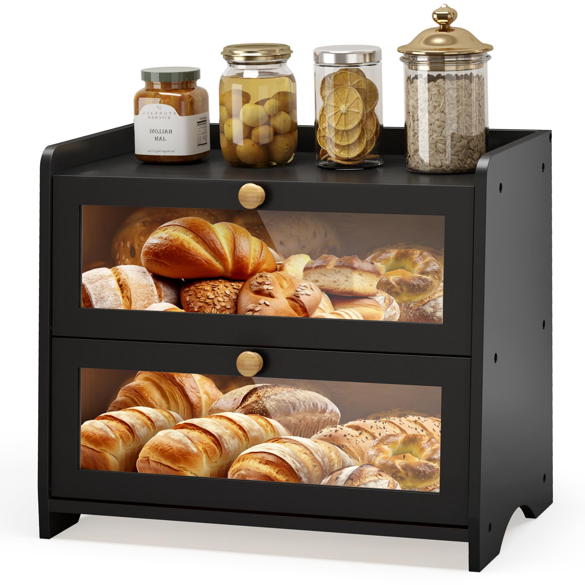 JANSNIMEN boîte à pain face avant élégante, apporte rangement et design