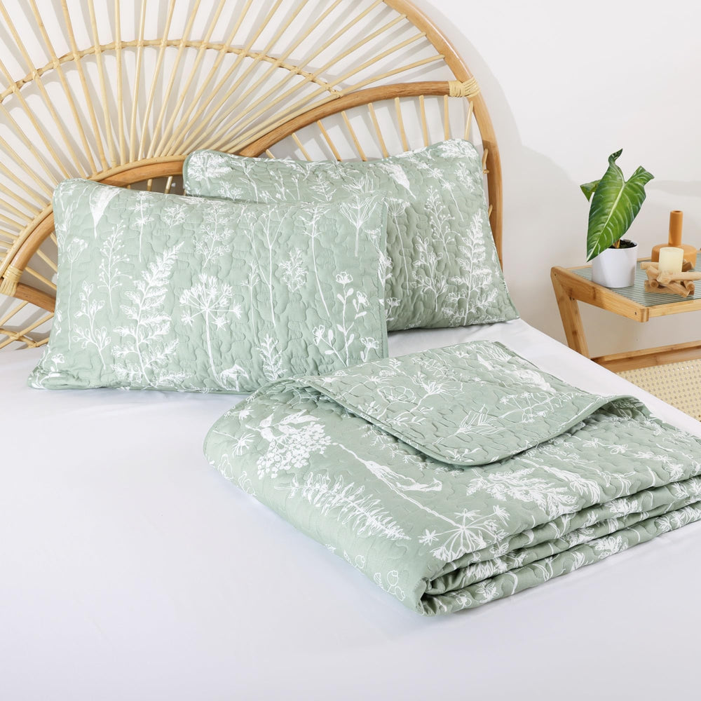 JANZAA quilt à l'échelle sur lit king pour visualiser la taille