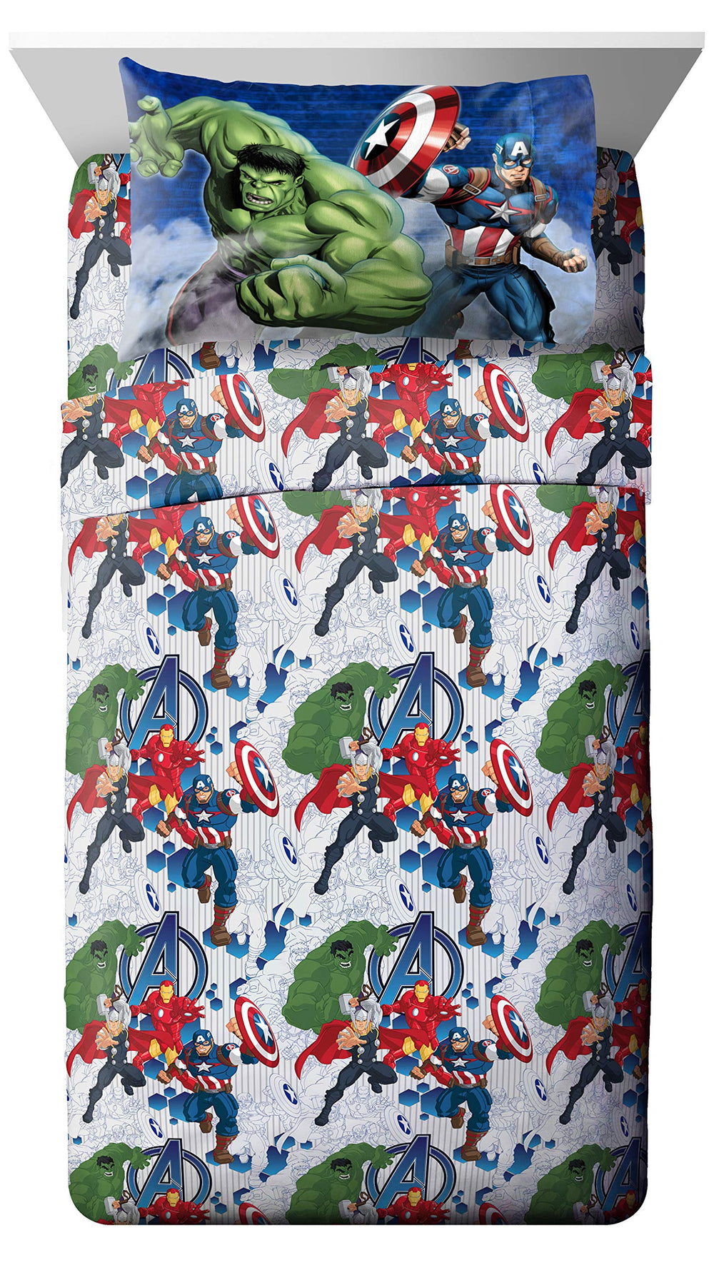 Jay Franco taie d'oreiller avec motif Avengers offrant soutien et couleur