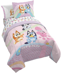 Jay Franco couette Bluey Bingo face avant montrant motif coloré et confort