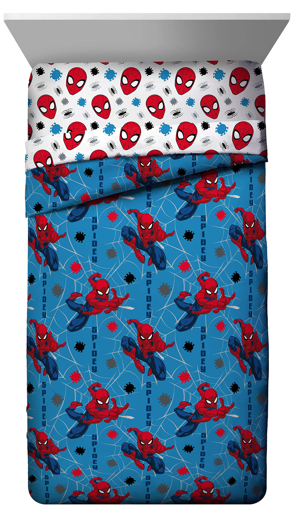 Jay Franco gros plan impression Spider-Man garantissant fidélité visuelle