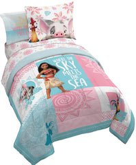 Jay Franco Disney Moana face de la parure montrant design coloré et ambiance ludique