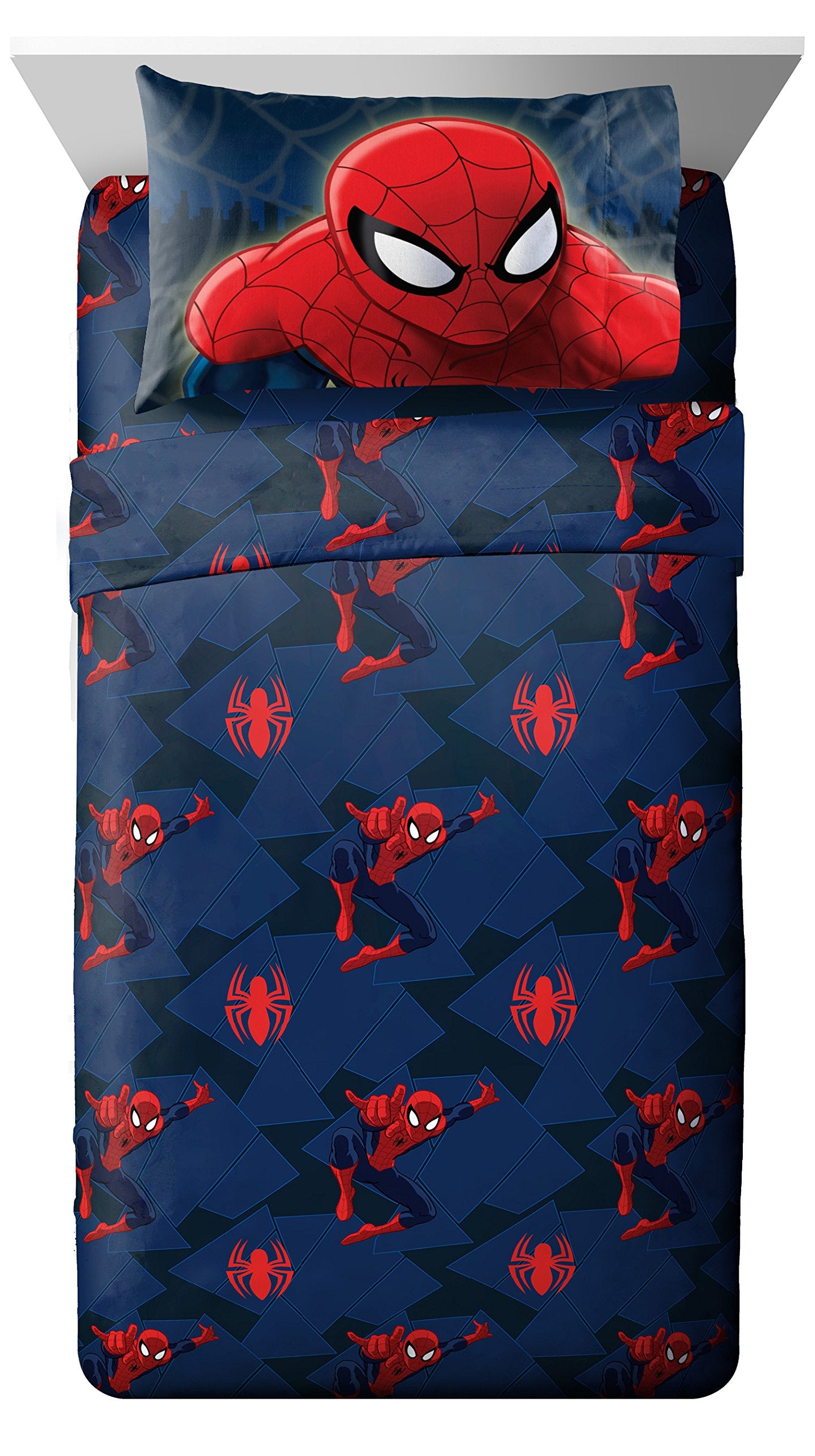 Jay Franco face avant emballage montrant design Spider-Man et attrait décoratif