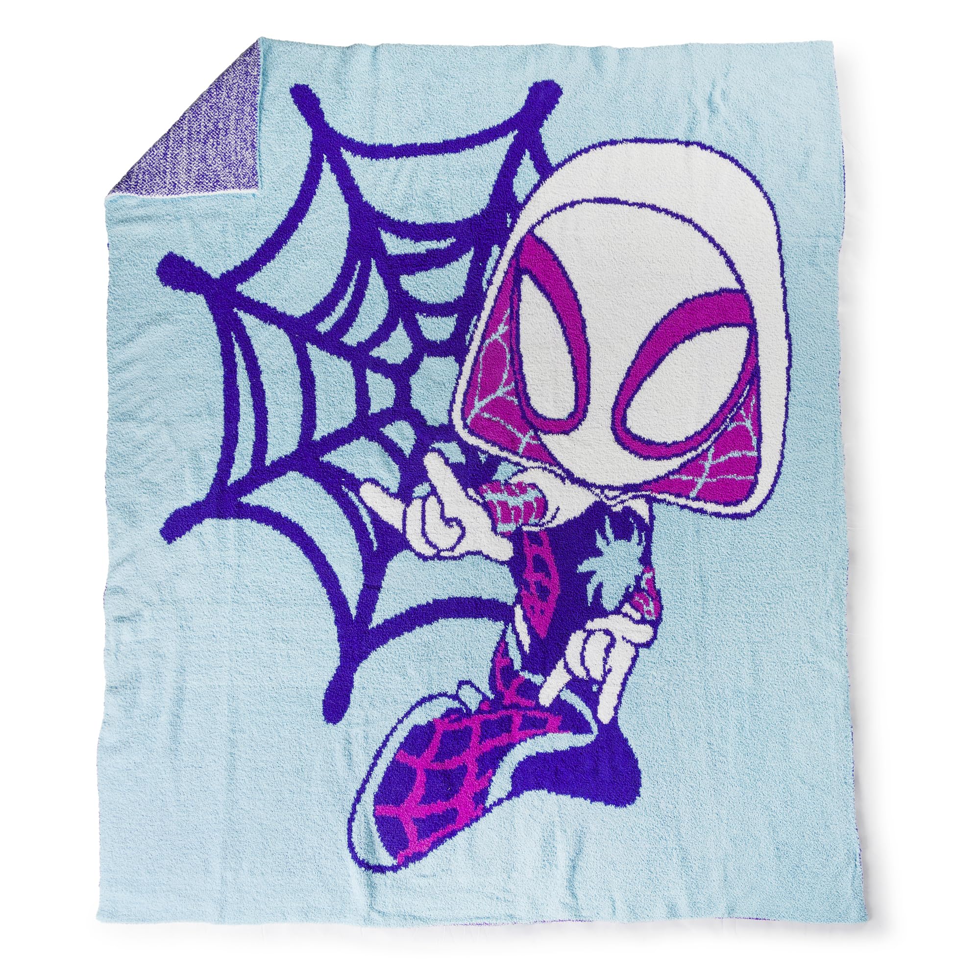 Jay Franco plaid Ghost Spider posé sur canapé pour confort immédiat