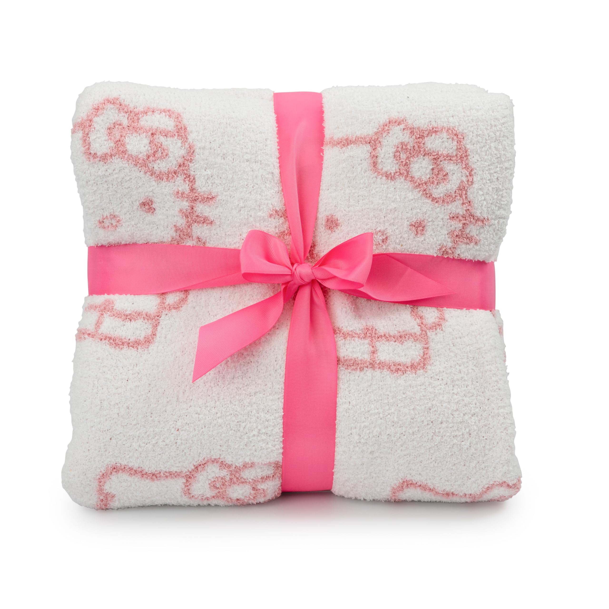 Jay Franco couverture posée sur canapé ajoutant touche Hello Kitty décorer la pièce