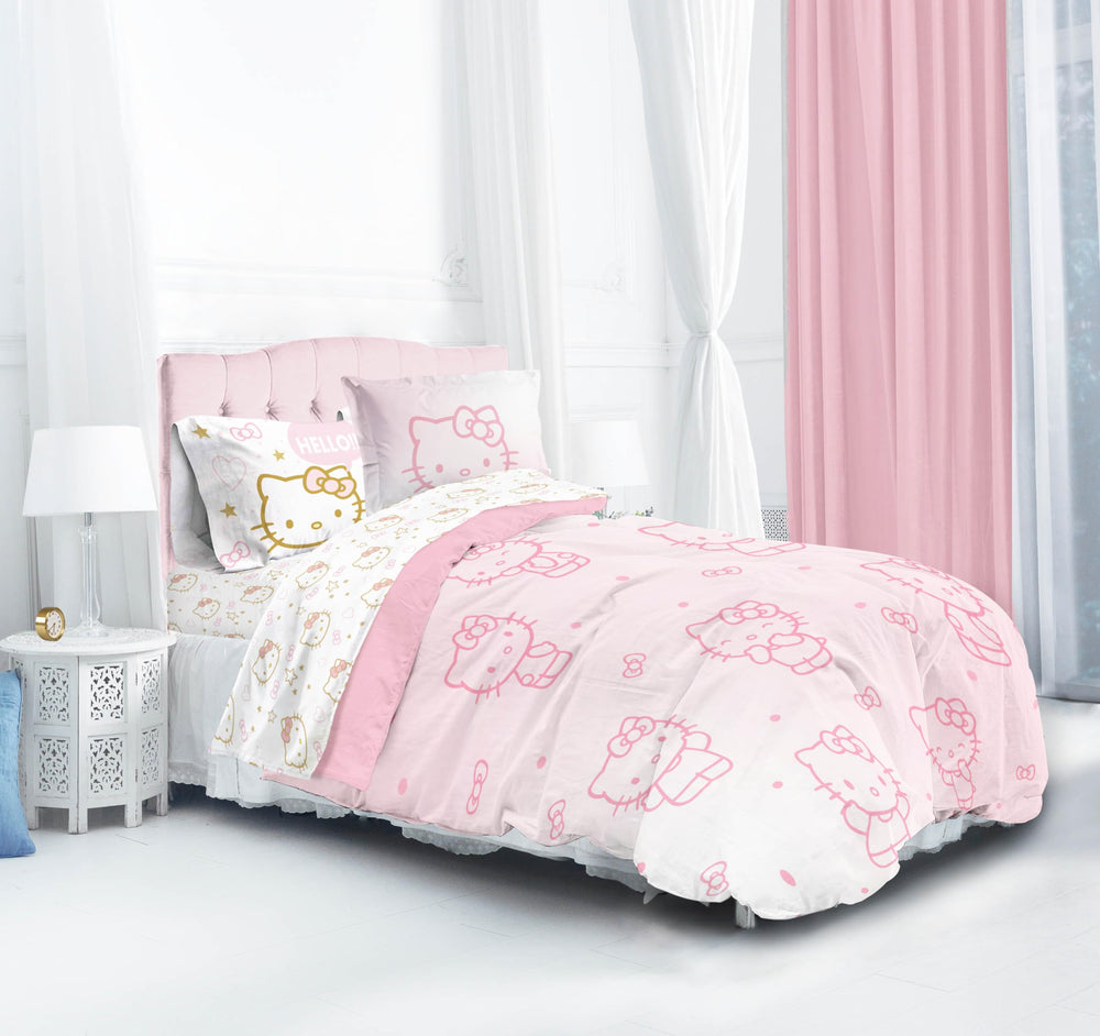 Gros plan Jay Franco microfibre douce Hello Kitty, confort et respirabilité