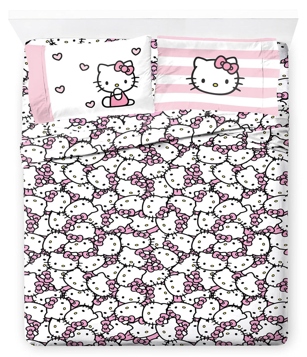 Jay Franco Hello Kitty parure face avant montrant le motif kawaii et couleur vive