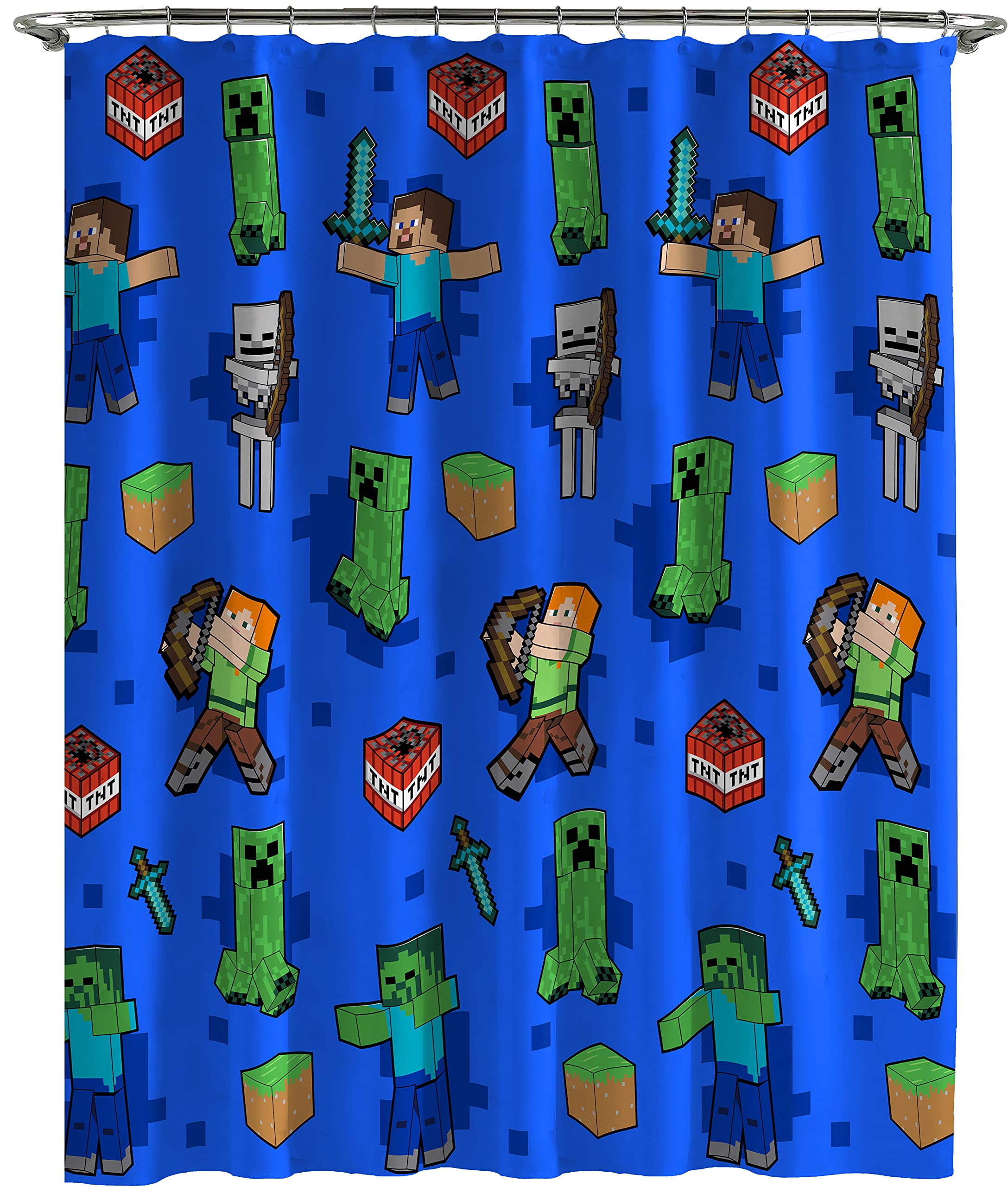 Jay Franco gros plan impression Minecraft, montre couleurs nettes et durables