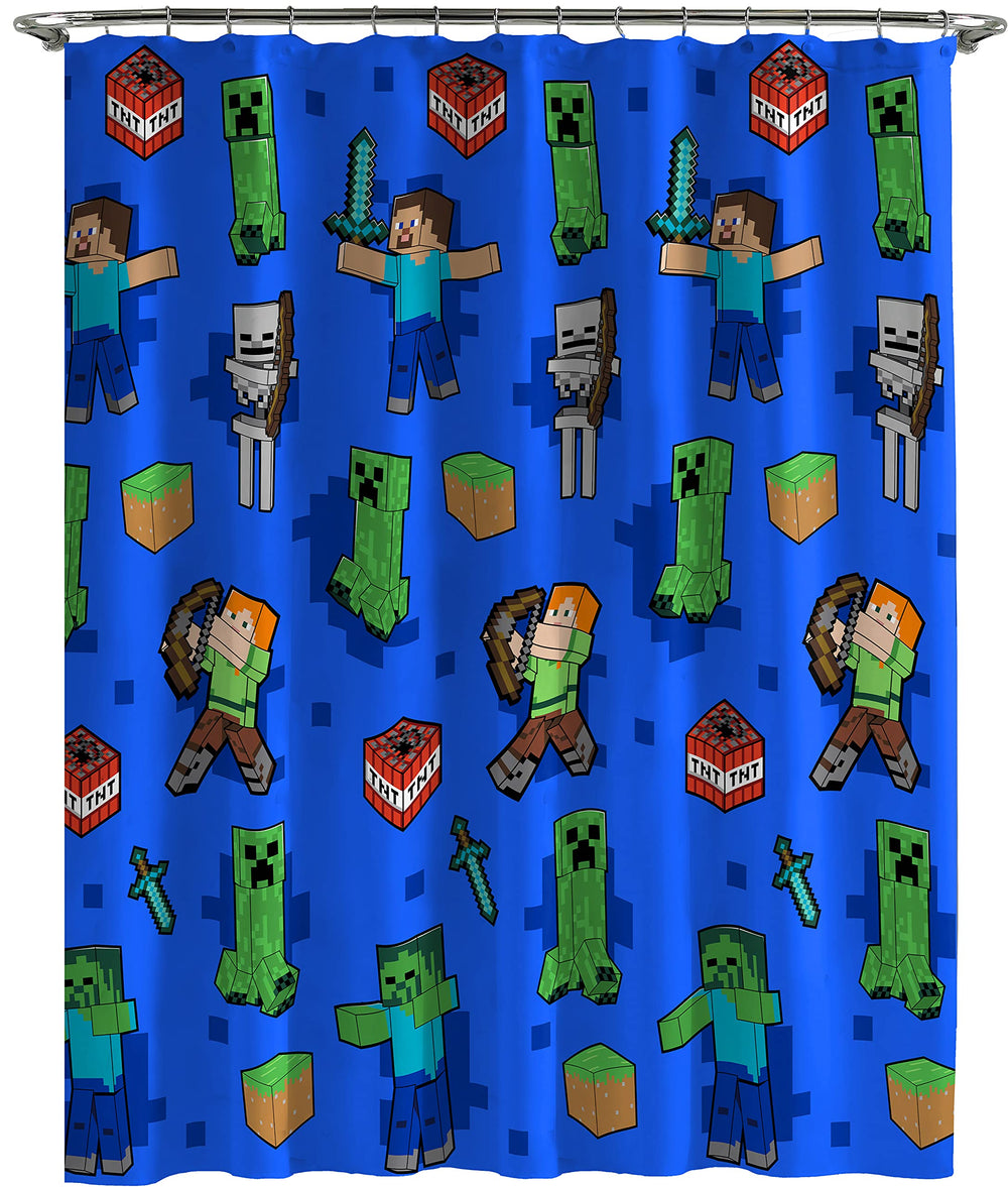 Jay Franco gros plan impression Minecraft, montre couleurs nettes et durables