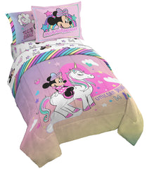 Jay Franco Minnie couette face montrant motif rose pour ambiance enfantine et confort