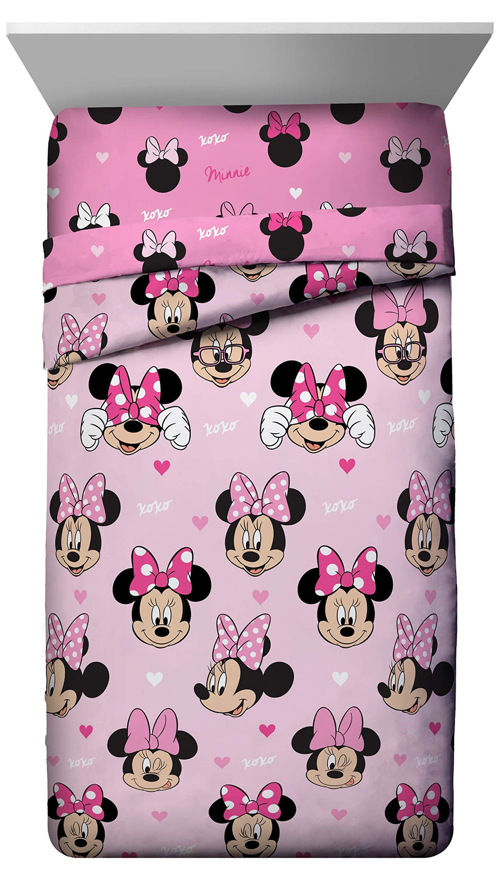 Jay Franco gros plan motif Minnie mettant en valeur le design durable