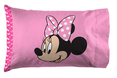Jay Franco drap plat Minnie exposant pois et nœuds, ajoute couleur chambre