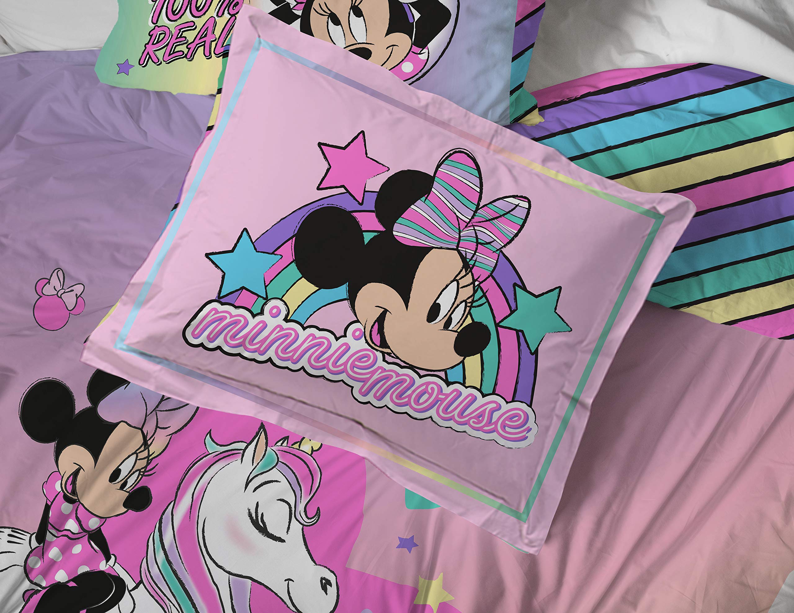 Jay Franco Minnie échelle taille comparant couette aux dimensions full pour ajustement sûr