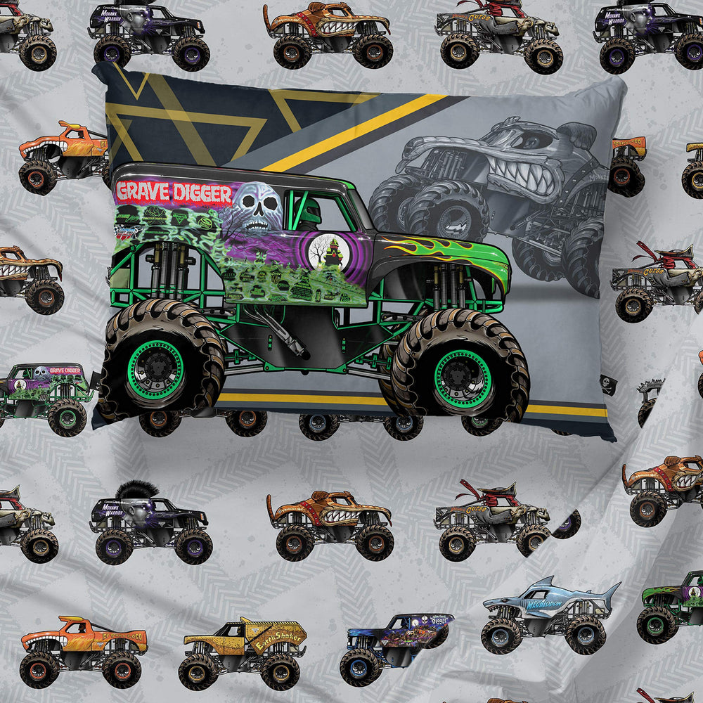 Jay Franco parure Monster Jam côté échelle pour visualiser l'échelle et la taille