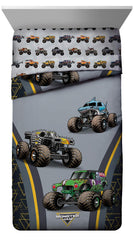 Jay Franco couette réversible Monster Jam détail du motif et polyvalence décorative